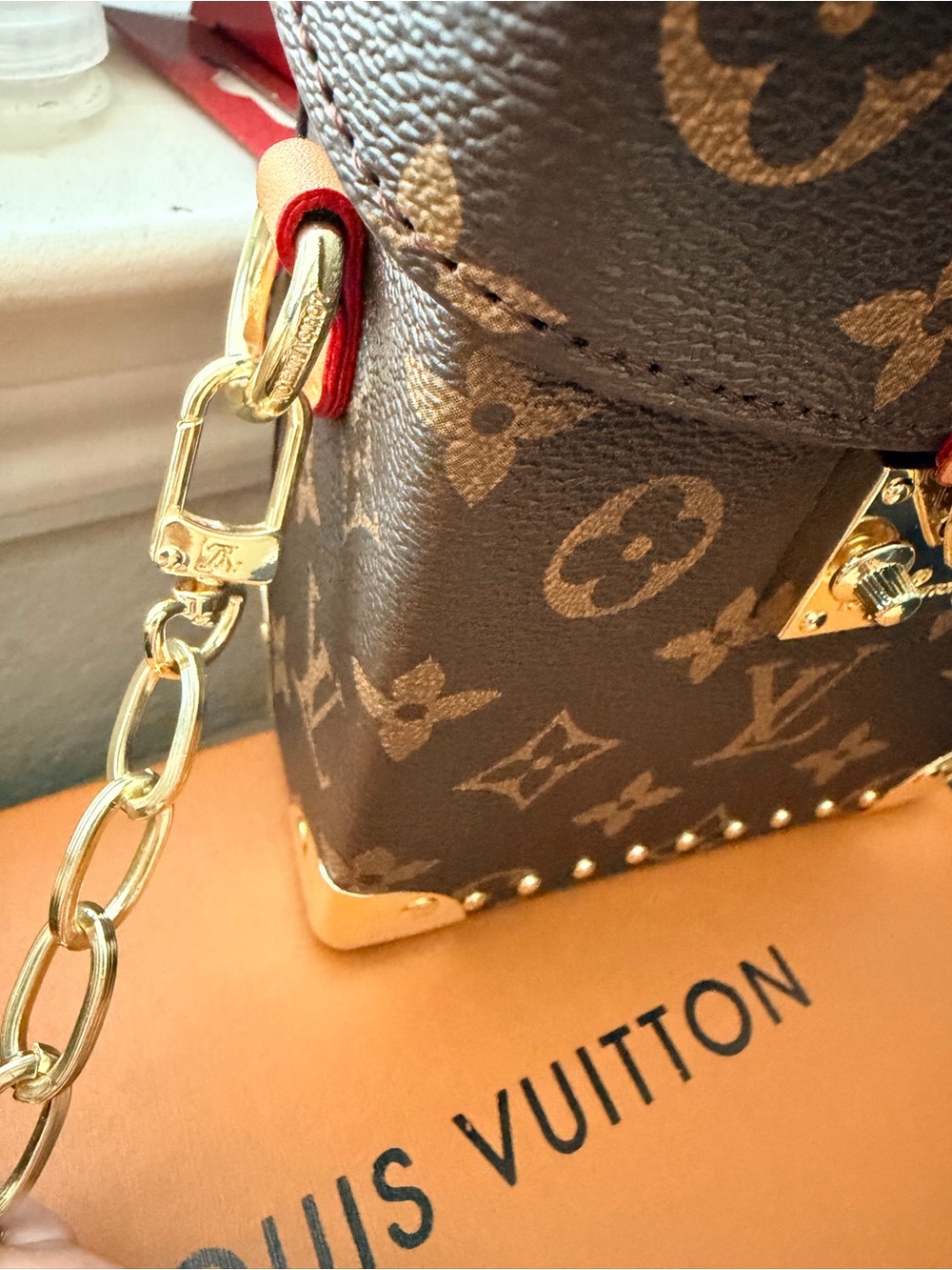 Brown Monogram Mini Trunk camera box Crossbody Bag - Picture 9 of 11